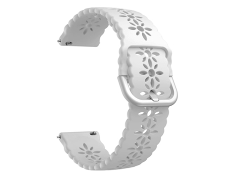 Correa de Silicona flor de ciruelo ahuecada para Samsung Galaxy Watch 5 40mm/44mm/Watch 5 Pro 45mm - blanco