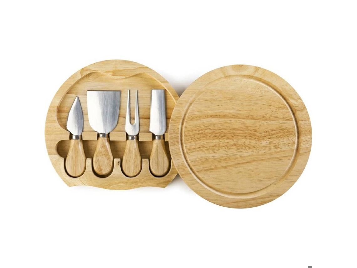 Conjunto de Cuchillos de Cocina + Tabla IBIILI (Madeira)