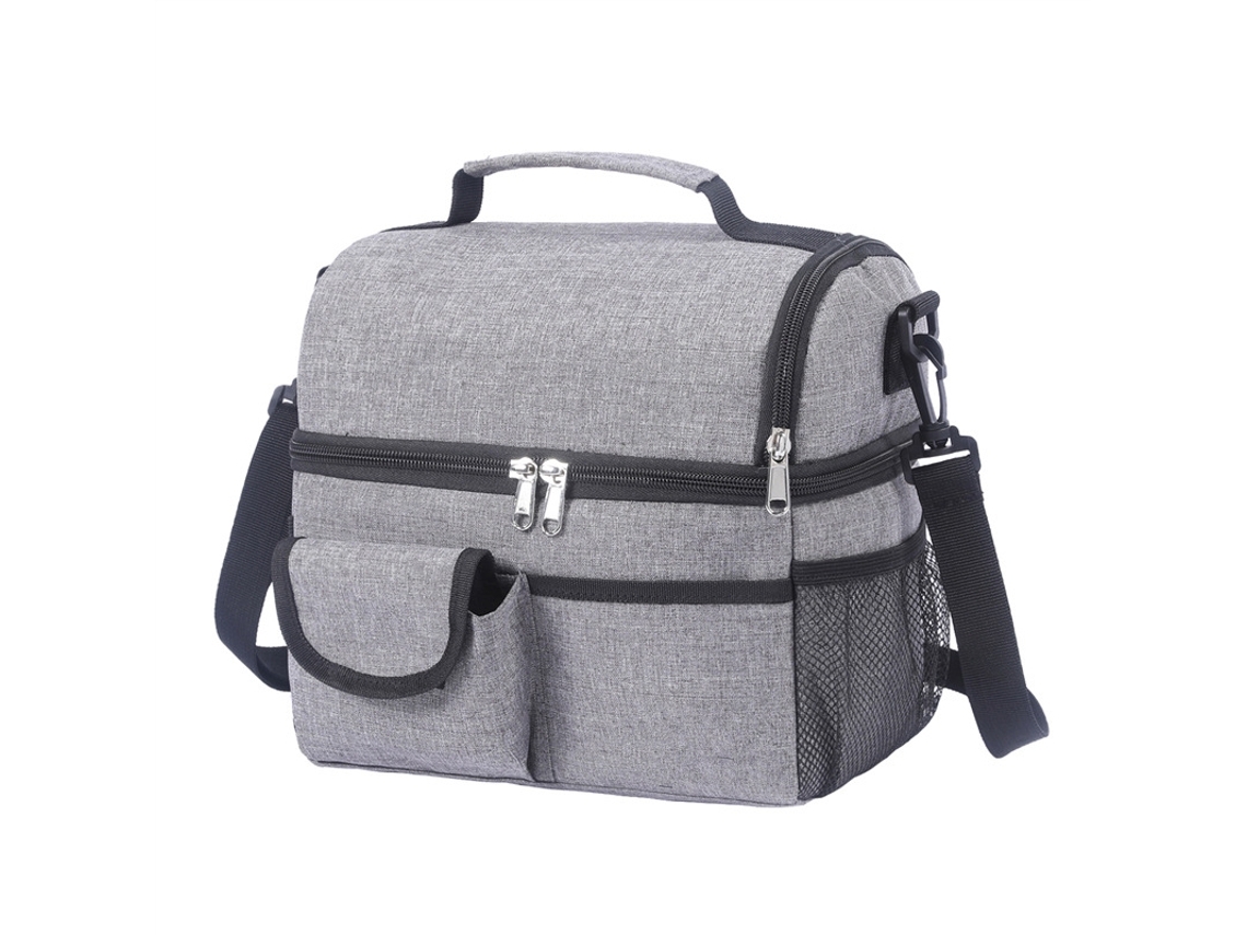 Bolsa Grande, Gris Y Con Aislamiento Térmico, Ideal Para Acampar, Guardar Aperitivos, Ir De Viaje Y Mantener La Comida Caliente.