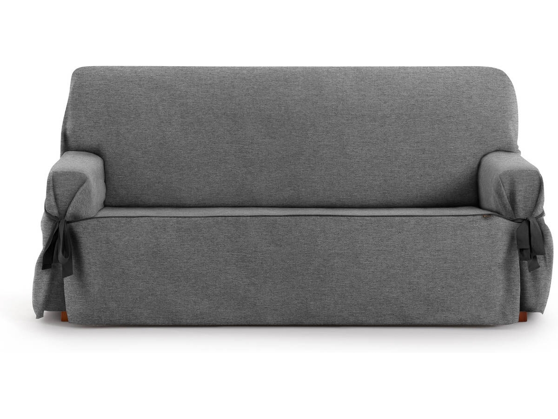 Funda de Sofá 2 Plazas EYSA Universal Premium Valeria Tejido Elástico (180 x 70 x 110 cm - Poliéster y Algodón - Antracita)