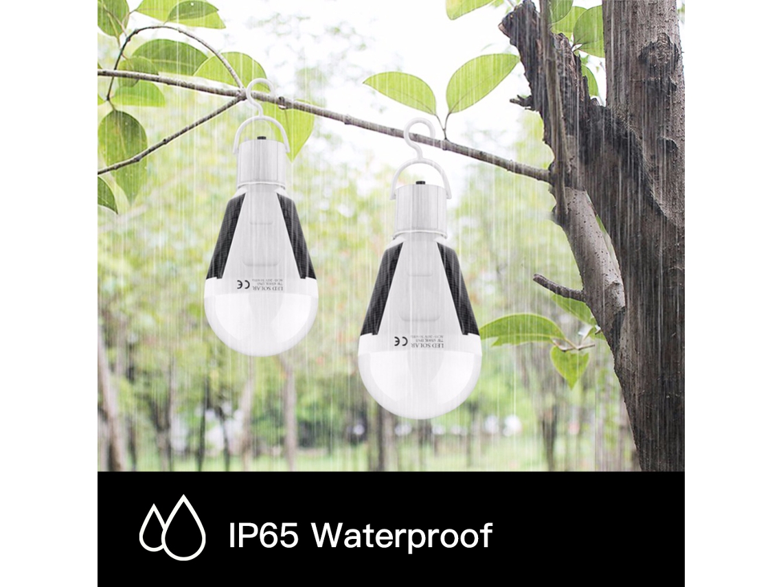 Rebe-bombilla Led De Emergencia Solar 12w Smd5730 Control Táctil Recargable Ip65 Para Camping Exterior Interior