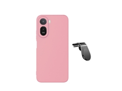Kit Suporte L Capa Silicone Líquido Phonecare Para Xiaomi Redmi A7 Pro 4g - Rosa