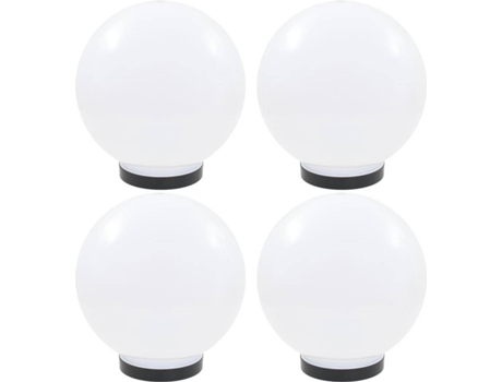 vidaXL Lámparas de bola LED 4 unidades esféricas PMMA 25 cm