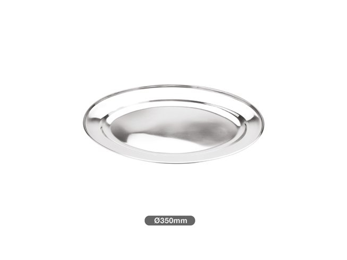 Bandeja Para Servir Ovalada Acero Inox 30cm