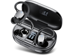 Auriculares Deportivos Pretos Bluetooth 5.3 2026 Pantalla Led Dual 128h 4 Micrófonos Enc Ip7