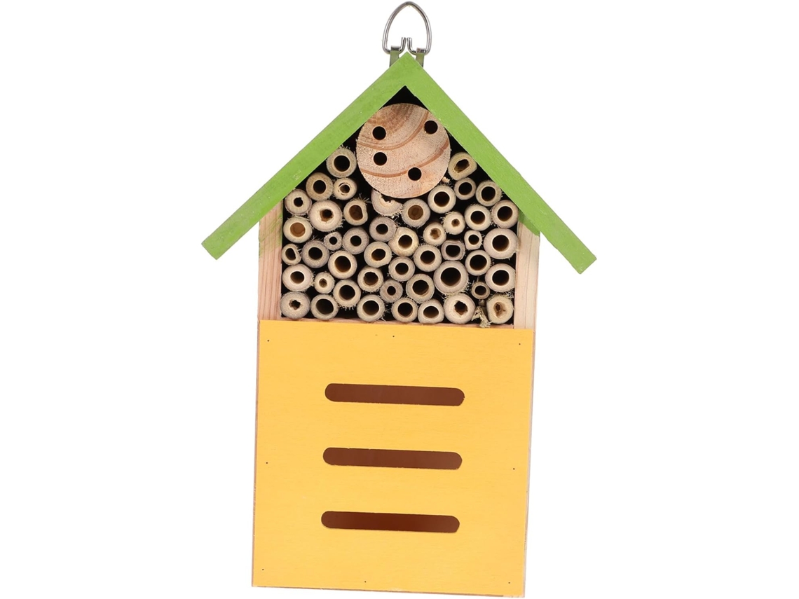 Casa De Madera Para Insectos Y Abejas, Hábitat Verde Al Aire Libre.