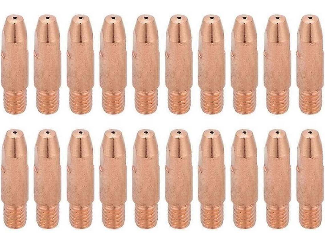 20 Piezas Boquilla Contacto Cobre M6 1.0x28mm Para Soplete Binzel 24kd Mig/mag