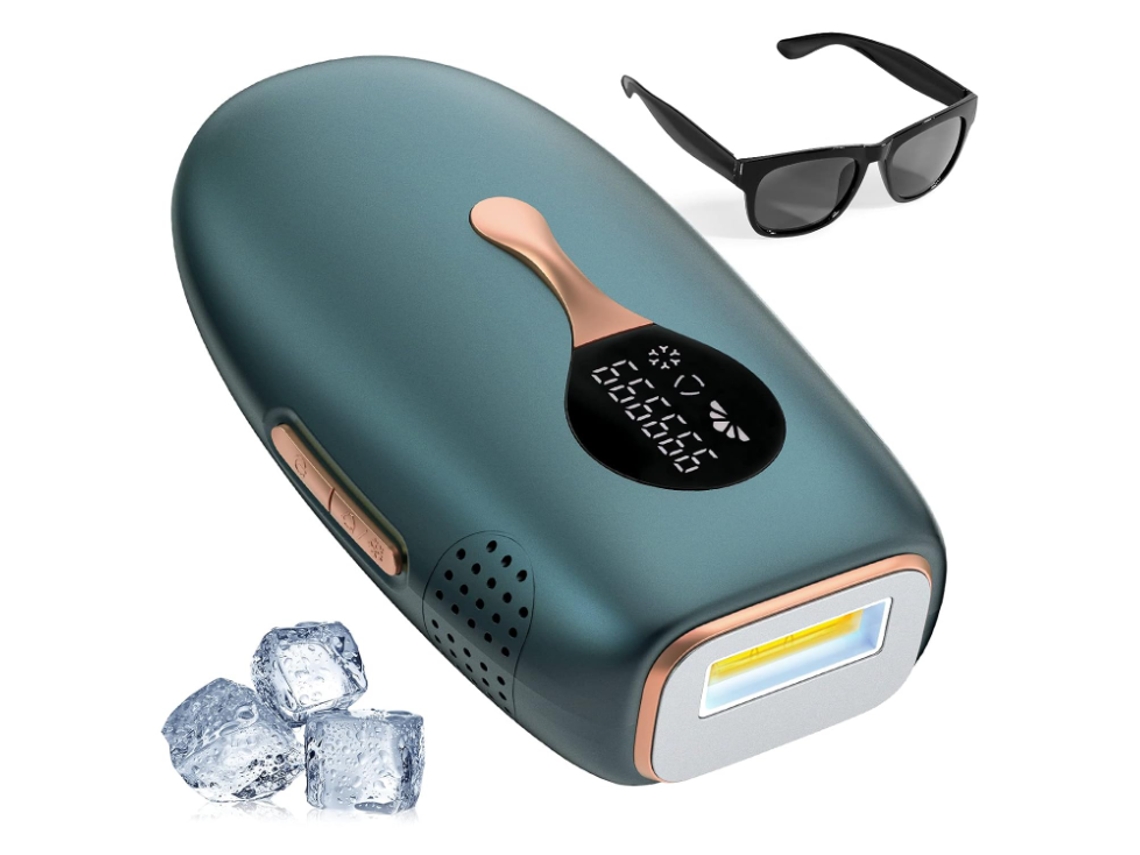 Depilación IPL con sistema de enfriamiento. Depiladora indolora. Actualizada a 999999 destellos para rostro, brazos, axilas, piernas y línea del cabello. Jytgalx