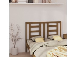 Cabecero De Cama Madera Maciza De Pino Marrón Miel 141x4x100 Cm