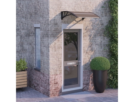 MAISON EXCLUSIVE Marquesina de puerta policarbonato negro 80x80 cm