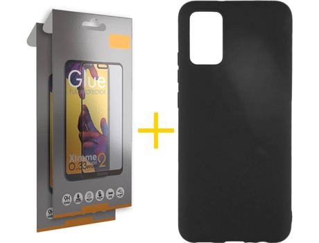 Kit Funda + Protector de Pantalla Samsung A02s SKYHE Cristal Templado 3419 Negro
