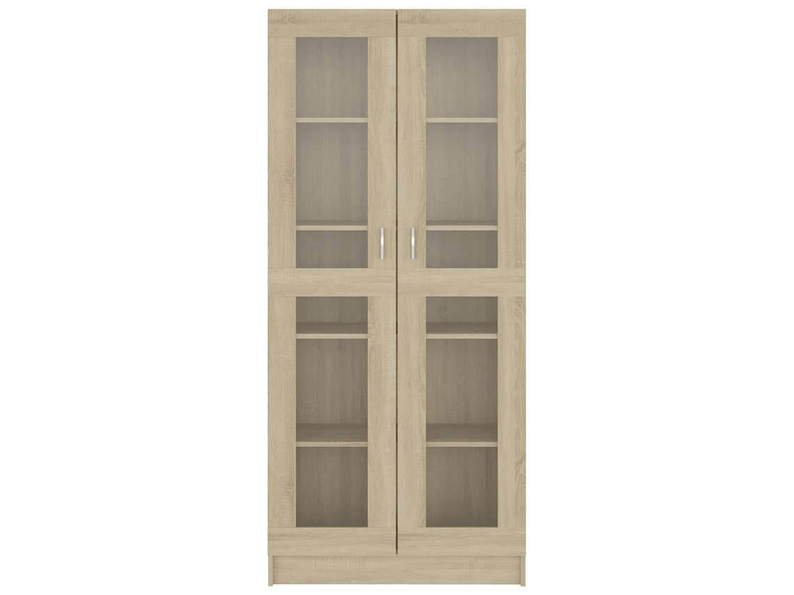Vitrina doble vidaxl, vitrina para vinos Sonoma, 82,5 x 30,5 x 185,5 cm, color lima Prelucrat