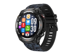 Smartwatch YIZHOOD KC82 1.45 inch Llamada Bluetooth 1ATM Impermeable Monitor de Salud 100+ Modos Deportivos 650mAh (Android e IOS - Negro)
