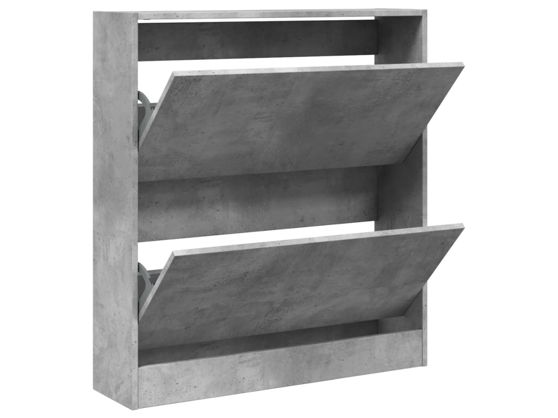 Maison Exclusive - Zapatero De Madera De Ingeniería Gris Hormigón 80x21x87,5 Cm