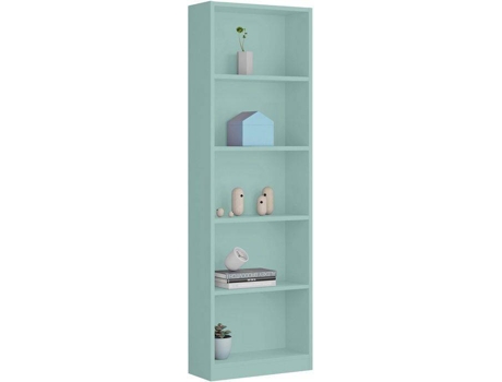Estantería HABITDESIGN iJoy (Verde Aqua - Melamina - 52 x 180 x 25 cm)