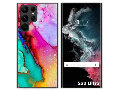 Carcasa Samsung Galaxy S22 Ultra 5G TUMUNDOSMARTPHONE Dibujos Mármol 15 Multicolor