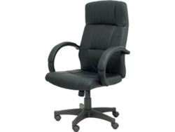 Silla de Escritorio Ejecutiva PYC Munera Negro (Brazos Fijos - Piel sintética)