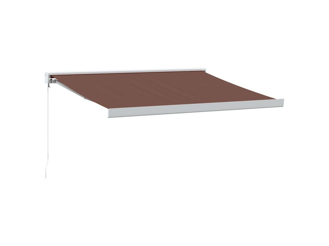 Maison Exclusive - Toldo Retráctil Manual Marrón 350x250 Cm