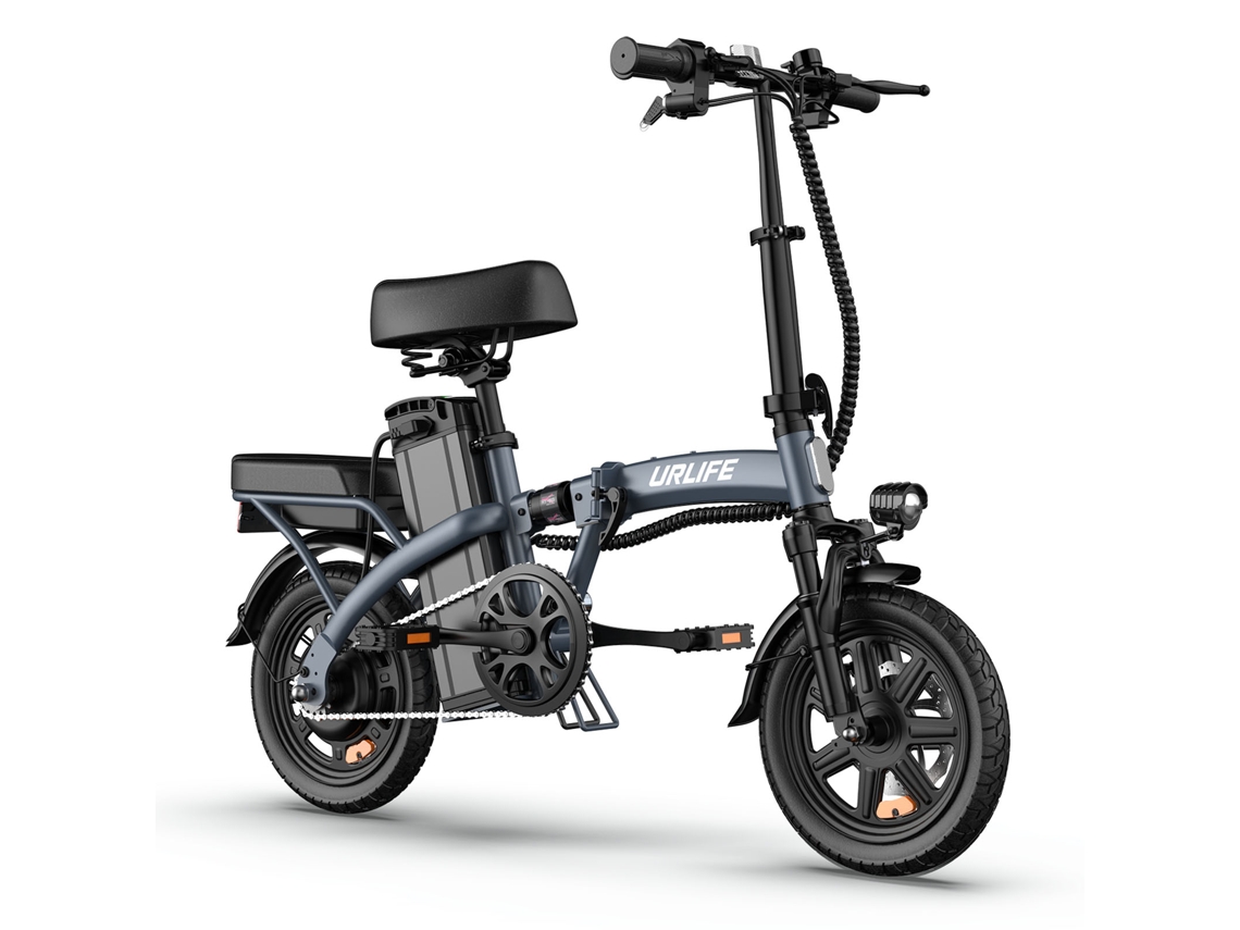 Bicicleta Eléctrica Plegable Para Adultos Urlife F1l, 350 W, Batería De 48 V Y 7,5 Ah, 14 Pulgadas, Con Amortiguación