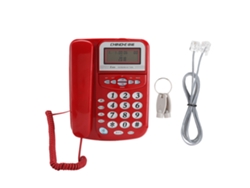 Teléfono fijo con identificador de llamadas y pantalla ajustable