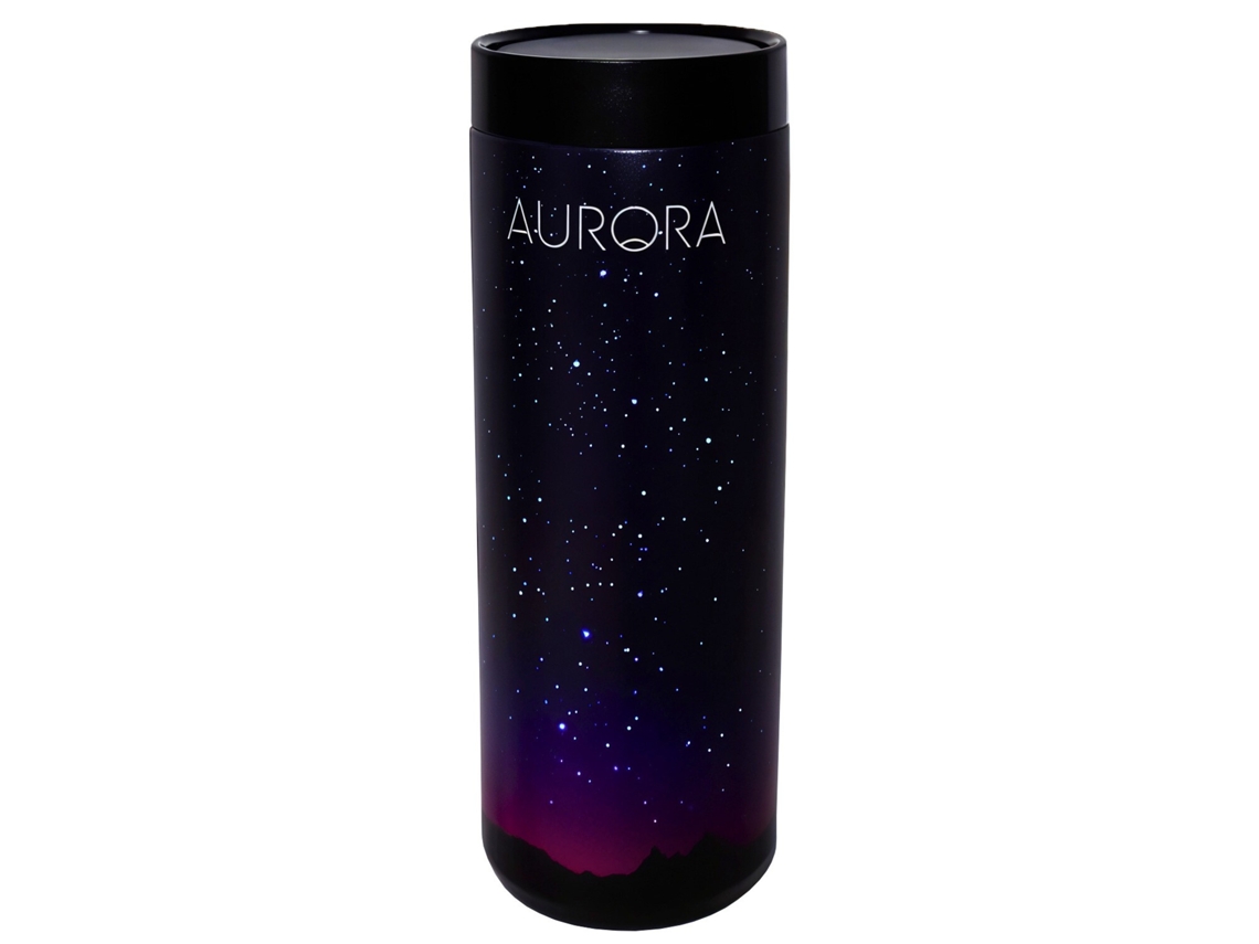 Taza térmica Aurora 500ml: Vaso de Viaje Térmico para café, té, agua o zumos, en acero inoxidable. Mantiene el calor durante 6h y frío 12h – Morado