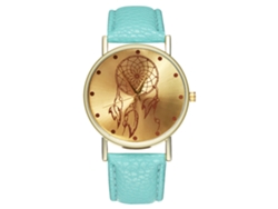 Reloj De Pulsera Analógico Redondo De Aleación Con Movimiento De Cuarzo Para Hombre Y Mujer (menta)