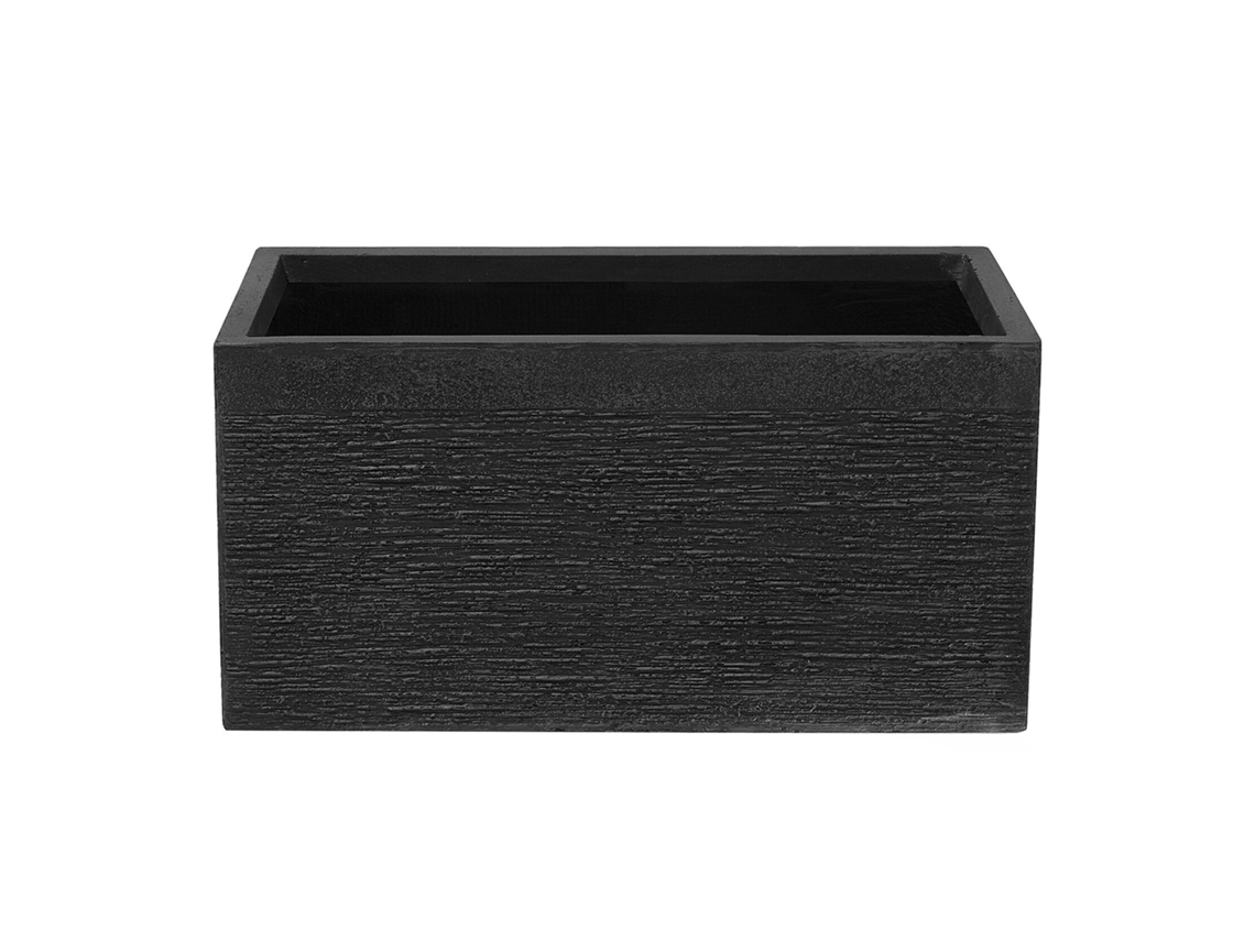 Maceta mediana BELIANI Myra de Mezcla de arcilla y fibras Negro 60x29x30