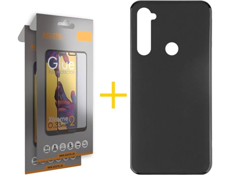 Kit Funda + 2 Protectores de Pantalla Xiaomi Redmi Note 8 ACCETEL Full (Negro)