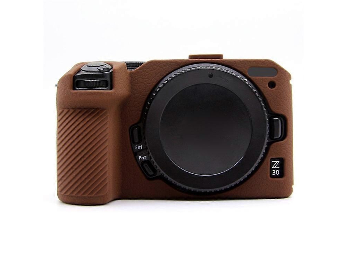 Funda protectora de silicona con textura Lychee compatible con Nikon Z 30 y cubierta anticolisión para cámara Facpoet