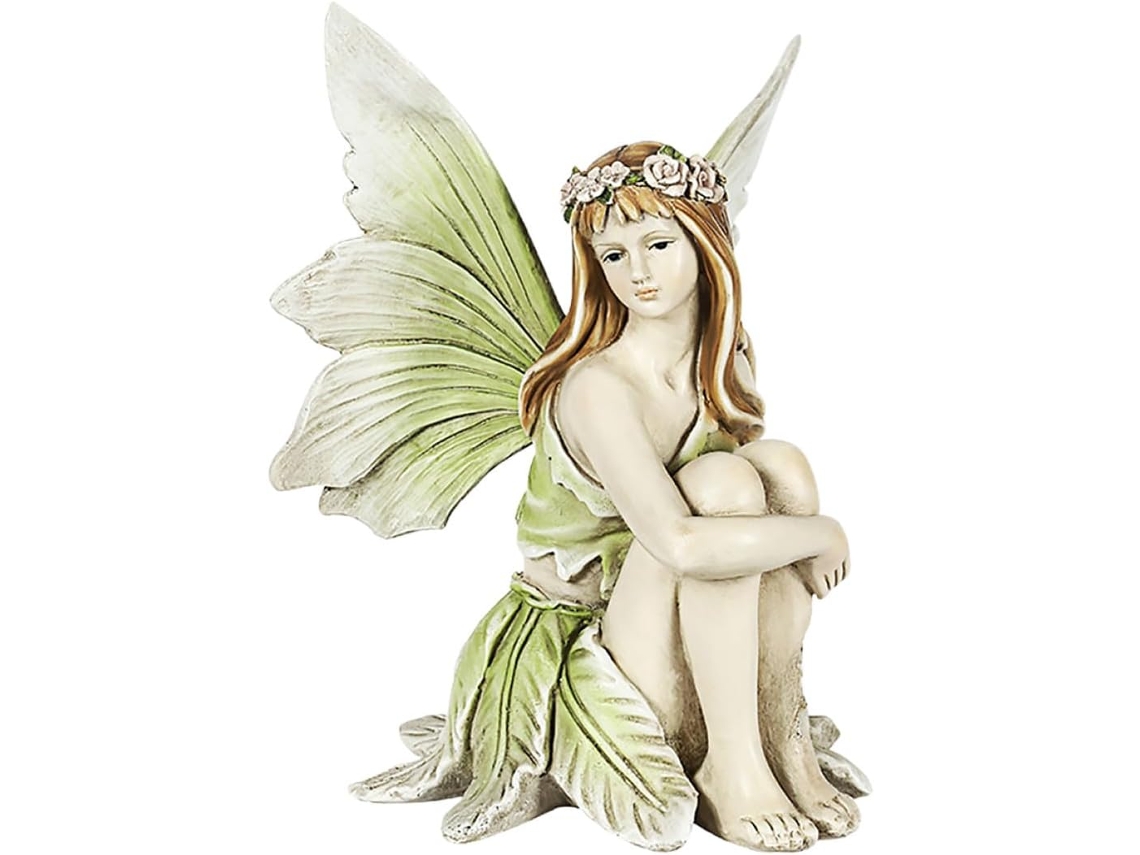 Decoración De Jardín De Hadas Con Flores Inoomp, Hecha De Resina, Figura Europea De Resina A La Intemperie Para Terraza