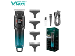 Cortapelos eléctrico con pantalla digital, moldeador de cabello degradado, recargable, con grabado MDUG (azul)