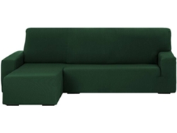 Funda Chaise Longue TODOPARAMICASA Túnez Verde Botella (Brazo Izquierdo Corto -  240 cm)