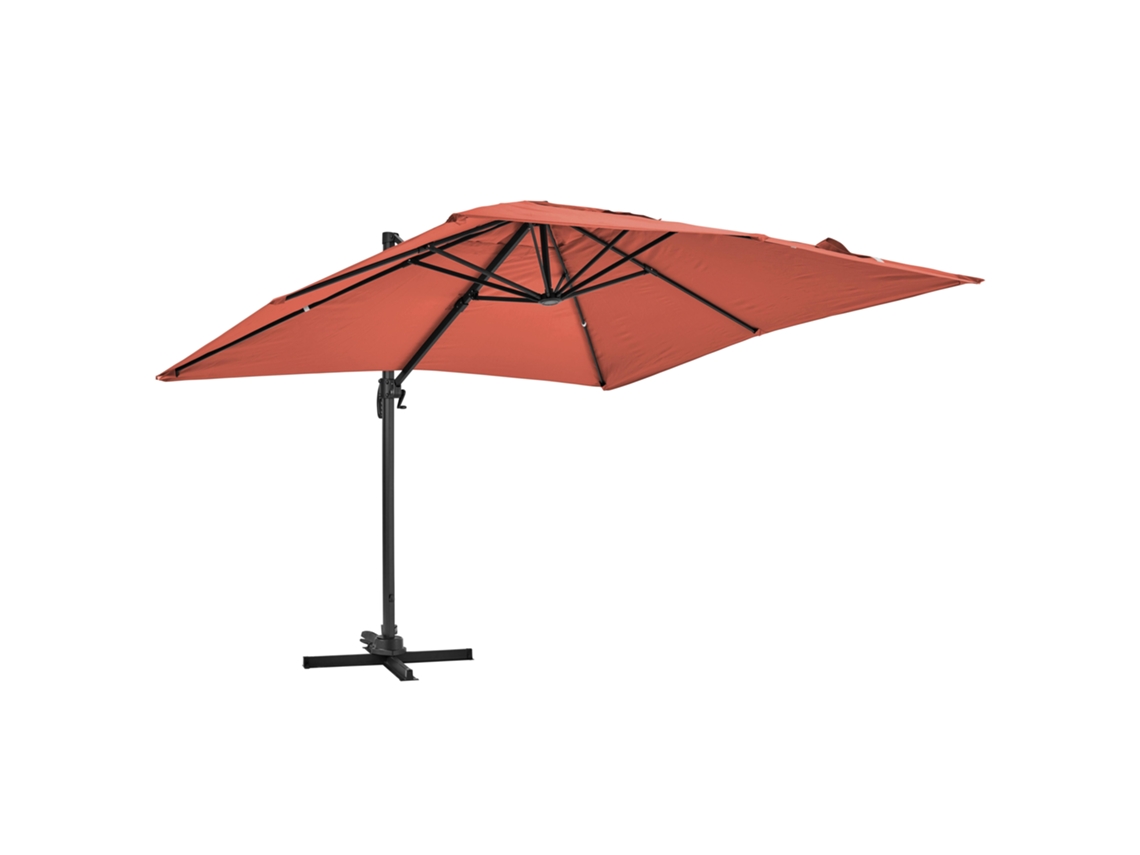 Sombrilla Déporté 2x3 M Rectangular Inclinable Y Giratoria 360° OVIALA