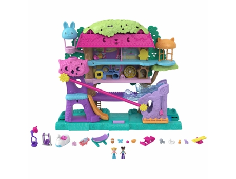 Polly Pocket Set Compacto Casa del Árbol Aventura de las Mascotas
