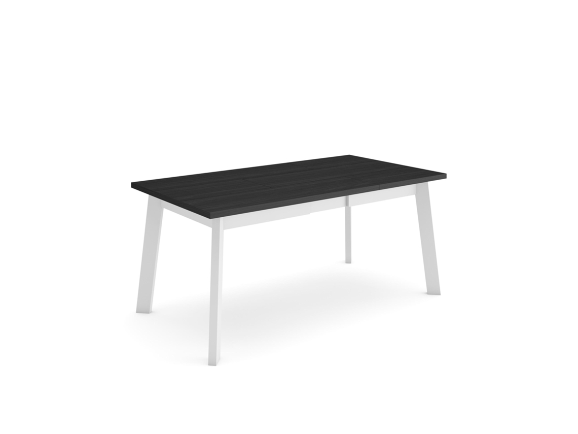 Mesa Comedor, 167xx90x75cm, Para 8 Comensales, Patas De Madera, Negro