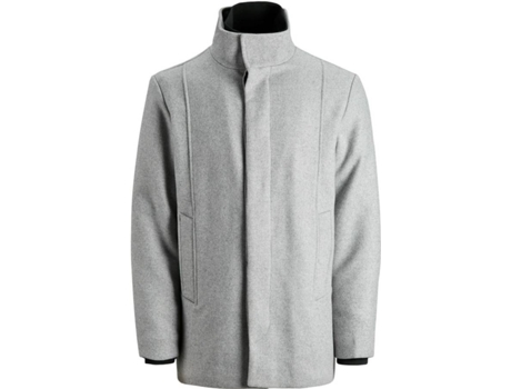 Abrigo JACK & JONES Poliéster Hombre (XS - Gris)