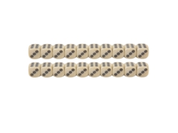 Jinwei-20 Dados De Seis Caras 16mm Perla Blanca Con Puntos Redondos Para Juegos De Mesa Y Enseñanza De Matemáticas