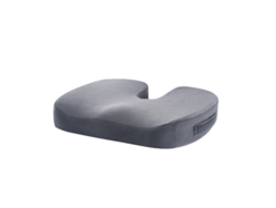Cojín De Esponja Para Silla De Oficina Con Funda De Terciopelo De Cristal Que Alivia La Fatiga De Estar Sentado Durante Largos Periodos (gris Oscuro).