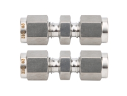 2 Peças Adaptador De Tubo De Compressão Aço Inoxidável 316 Reto Com Dois Ferrulas (ф3)