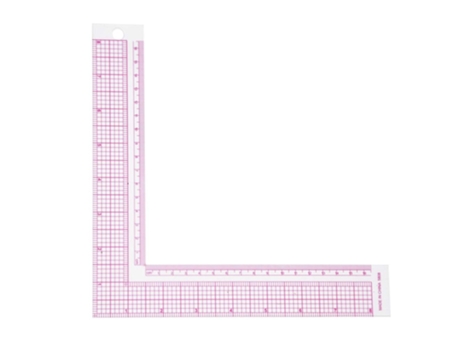 Regla de plástico en forma de L, utilizada para la confección de ropa y el diseño de costura artesanal, multiusos (5808)