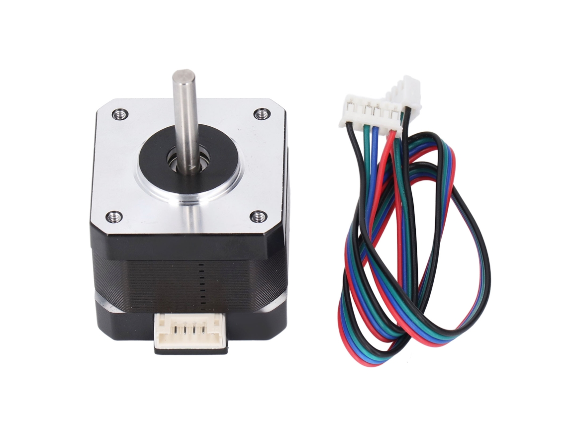 Motor de passo Rebe-motor 42, 2 fases, resistente a altas temperaturas, em aço carbono, baixo ruído e alto torque para impressora 3D, com cabo.