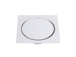 Desagüe de suelo de acero inoxidable con rebote para ducha de baño (10 x 10 cm)