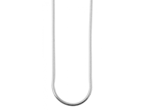Cadena de Serpiente en Plata de Ley 925 Hadi Bañada en Rodio 60Cm
