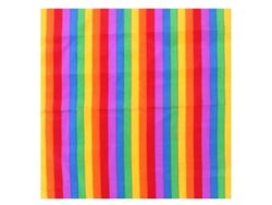 Bandana o Pañuelo Arcoíris franjas finas de 54x54 cm