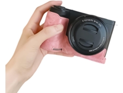 Elegante Funda De Piel Sintética Para La Cámara Zve10 Ii. Perfecta Para Fotografía Al Aire Libre Y Como Funda Protectora.