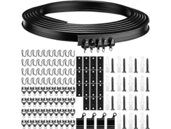 Rebe-riel De Cortina Flexible Plegable Para Techo 5 Metros Con Soporte Duradero Para Ventanas, Divisores Y Decoraciones