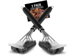 Pincel Para Barbacoa, 2 Piezas Weber Con Rascador, Acero Inoxidable