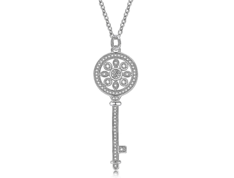 Colgante t key antiallergy suéter cadena diamante de plata collar para pelota