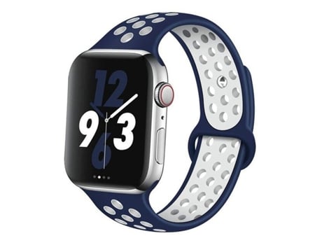 Pulsera Desportiva G4M para Apple Watch Series 8 Aluminum - 41mm - Azul Escuro / Branco