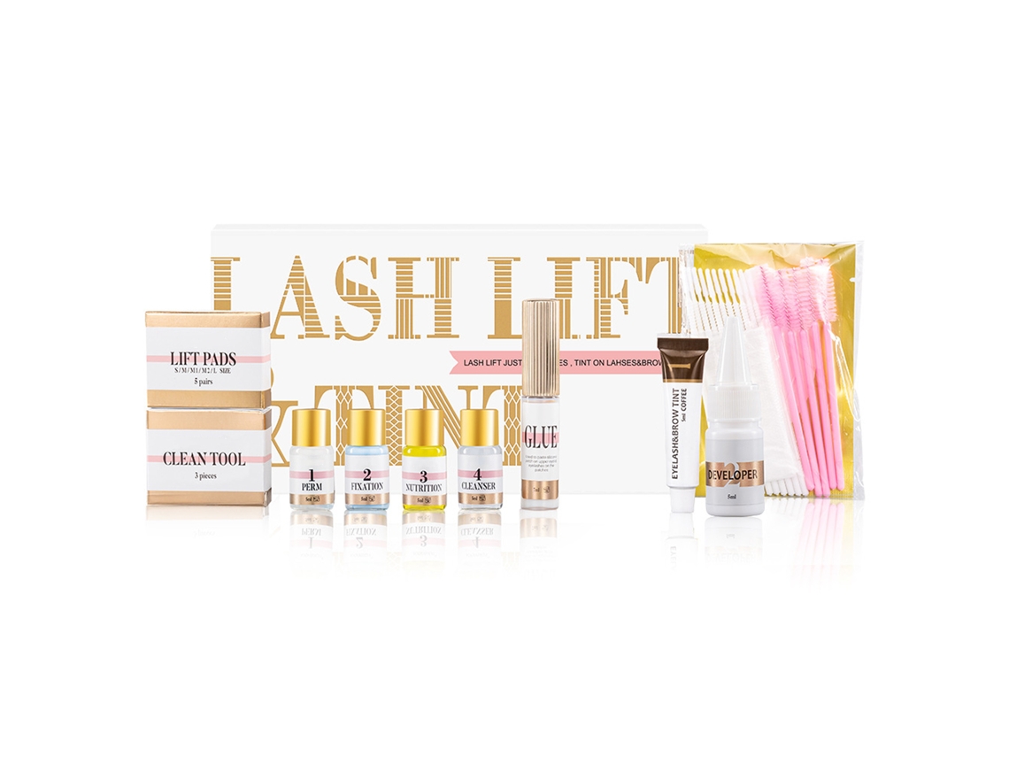 Kit De Tinte Y Coloración De Pestañas Y Cejas Negras Con Rizo Semipermanente Y Fácil Limpieza.